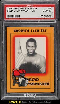 1997 Brown's Boxing Floyd Mayweather Jr. ROOKIE RC #51 PSA 10 GEM MINT