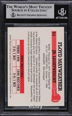 1997 Brown's Boxing Floyd Mayweather ROOKIE RC #51 BGS 9 MINT