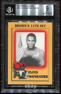 1997 Browns Boxing Floyd Mayweather Jr #51 BGS 9 PSA HOF Hall of Fame RC Rookie