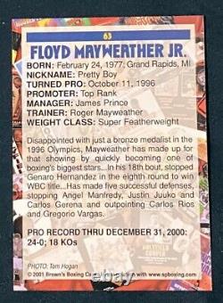 2001 Brown's Boxing Floyd Mayweather Jr Ultra Rare Card #63 Clean