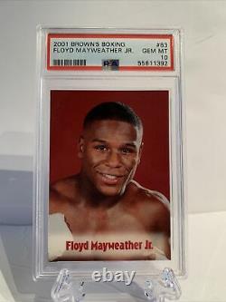 2001 Floyd Mayweather Browns Boxing Card 13th Set PSA 10 GEM MINTPOP 4