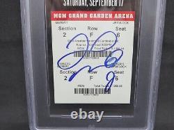 2011 Floyd Mayweather Jr Vs Ortiz Autographed Signed Ticket Smudged Psa Al2