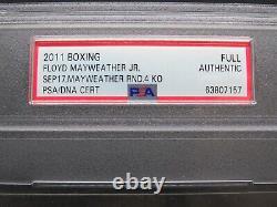 2011 Floyd Mayweather Jr Vs Ortiz Autographed Signed Ticket Smudged Psa Al2