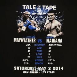 2014 Mayweather Maidana THE MOMENT TitleBout MGM Grand Tale Of Tape ALSTYLE SHIR