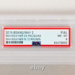 2015 Mayweather vs. Pacquiao Graded Boxing Full Ticket May 2nd Mayweather in