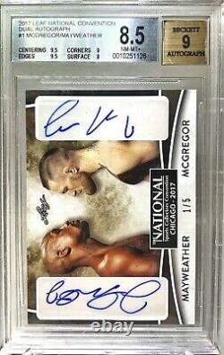 2017 CONOR MCGREGOR / FLOYD MAYWEATHER DUAL AUTO /51/11st Card Together READ