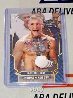2017 Topps #5B Parallel Conor McGregor Floyd Mayweather Blue #01/25 (Poirier)UFC