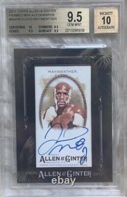 2017 Topps Allen & Ginter Boxing Floyd Mayweather Auto Gem Mint 9.5! 10 Auto