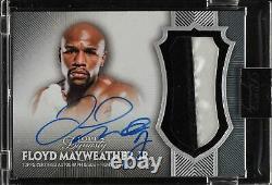 2017 Topps Dynasty Floyd Mayweather Jr. 2 color patch On Card Auto 4/10. GOAT