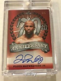 2018 Leaf 70th Anniversary FLOYD MAYWEATHER JR. Autograph Red Parallel 1/1