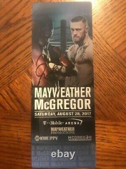 AUTHENTIC FLOYD MAYWEATHER CONOR McGREGOR UFC BOXING VIP TICKET 8/26/2017 SIGNED