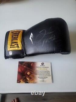 Autographed/Signed Floyd Mayweather Jr. Black Everlast Boxing glove, AUTHENTIC