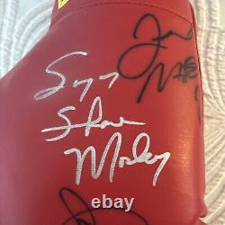 Autographed WORLD CHAMPIONS Boxing Glove Mayweather, Cotto, Mosley RARE