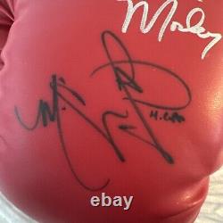Autographed WORLD CHAMPIONS Boxing Glove Mayweather, Cotto, Mosley RARE