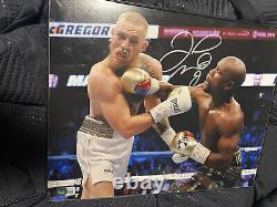 Beckett Floyd Mayweather Jr Boxing Auto 11x14 Autograph Pic Conor Mcgregor