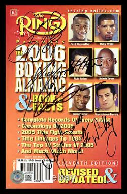 Boxing Legends Autographed Ring Magazine 6 Sigs Floyd Mayweather Jr. Beckett