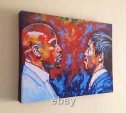 Boxing Mayweather vs Pacquiao Ltd Edtn Canvas of 75