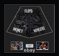 Boxing Shorts Frame Floyd Mayweather With Free 2 X 6 X 4 Photos Black Mount