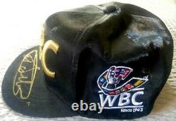 Canelo Alvarez Autographed signed WBC Blk/Gold boxing Hat, Cap