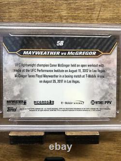 Conor McGregor Floyd Mayweather 2017 Topps 5B Blue Parallels 13/25 GMA 10