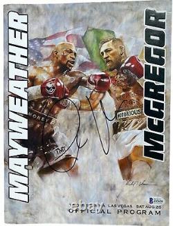 Conor Mcgregor Signed Official Fight Program Boxing Floyd Mayweather Jr Ufc Bas