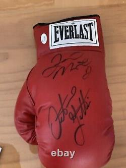 FLOYD MAYWEATHER JR. ARTURO GATTI Dual Signed Boxing Glove JSA LOA Rare Auto