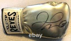 FLOYD MAYWEATHER JR. AUTOGRAPHED Gold EVERLAST BOXING GLOVE Beckett witnessed