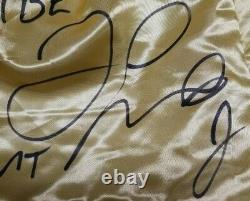 FLOYD MAYWEATHER JR. Signed Autographed GOLD Trunks TBE, TMT. BECKETT WITNESSED