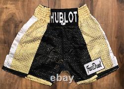 FLOYD MAYWEATHER JR. Signed Autographed HUBLOT Boxing Trunks. BECKETT WITNESSED