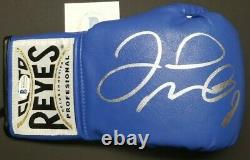 FLOYD MAYWEATHER JR. Signed CLETO REYES Boxing Glove blue. BECKETT WITNESSED