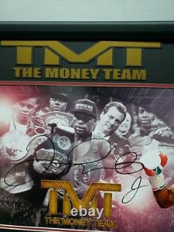 FLOYD MAYWEATHER JR. Signed PANORAMIC COLLAGE Photo Frame 43x24. BECKETT WITNESS
