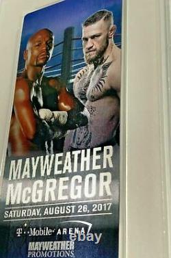 FLOYD MAYWEATHER JR vs CONOR McGREGOR PSA 9 boxing ticket stub August 26 2017