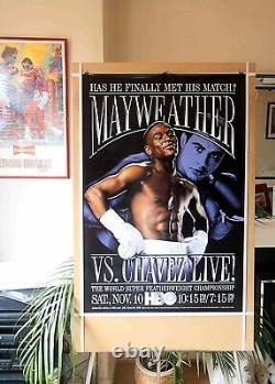 FLOYD MAYWEATHER JR vs. JESUS CHAVEZ Original HBO CCTV Boxing Fight Poster 30D