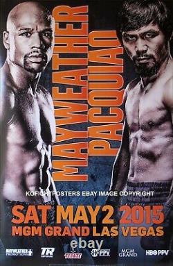 FLOYD MAYWEATHER JR vs. MANNY PACQUIAO Original Onsite Boxing Fight Poster 30D