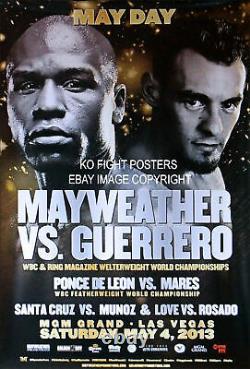 FLOYD MAYWEATHER JR vs. ROBERT GUERRERO Original Onsite Boxing Fight Poster 30