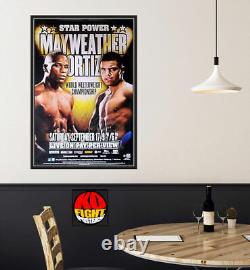 FLOYD MAYWEATHER JR vs. VICTOR ORTIZ DUAL SIGNED Original HBO Boxing Poster 30