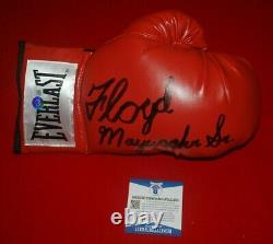 FLOYD MAYWEATHER SR signed Everlast laced boxing glove Beckett COA 1