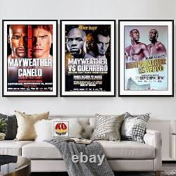 FLOYD MAYWEATHER v CANELO, BERTO, GUERRERO 3 Original CCTV Boxing Posters 30D