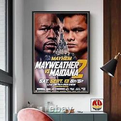 FLOYD MAYWEATHER vs. MARCOS MAIDANA (2) Original CCTV Boxing Fight Poster 30D