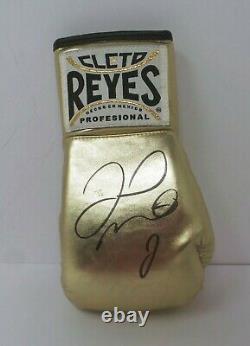 Floyd MAYWEATHER Jr SIGNED Gold Cleto REYES Right Boxing Glove AFTAL RD COA