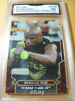 Floyd Mayweather 2017 Topps Now Road To Aug. 26 # 10/10 Red Graded 10 L@@@k