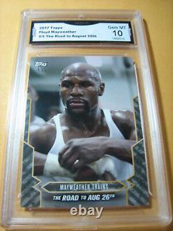 Floyd Mayweather 2017 Topps Now Road To Aug. 26 # 5/5 Silver Graded 10 L@@@k