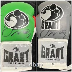 Floyd Mayweather Autographed 2 Gloves Grey/RedGrant Boxing Glove PSA #ai68724