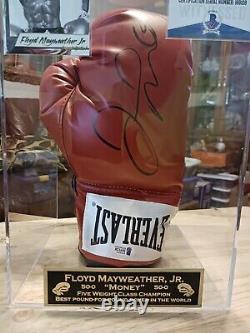 Floyd Mayweather Autographed Boxing Glove In Case! Beckett Certified! Rare
