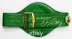 Floyd Mayweather Autographed Green WBC Boxing Belt with Insc Beckett Auth Gold