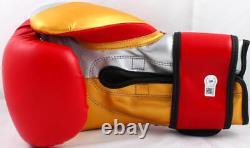 Floyd Mayweather Autographed Red/Gold Grant Boxing Glove Right-Beckett W Holo