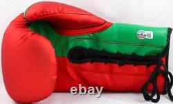 Floyd Mayweather Autographed Red/Green Grant Boxing Glove Right -Beckett W Holo