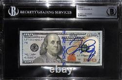 Floyd Mayweather Autographed/Signed $100 Bill Slab Beckett 40812
