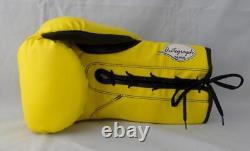 Floyd Mayweather Autographed Yellow Cleto Reyes Boxing Glove- Beckett Auth