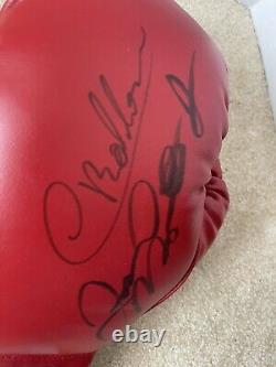 Floyd Mayweather Carlos Baldomir Signed Autograph Boxing Glove JSA LOA Everlast